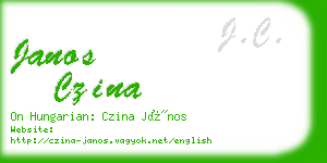 janos czina business card